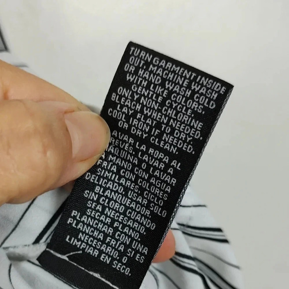 Zac & Rachel White Striped Button Down Shirt Sz L Excellent Condition - Picture 9 of 14